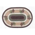 Capitol Importing Co 27 x 45 in. Jute Oval Pinecone Patch 88-2745-081P